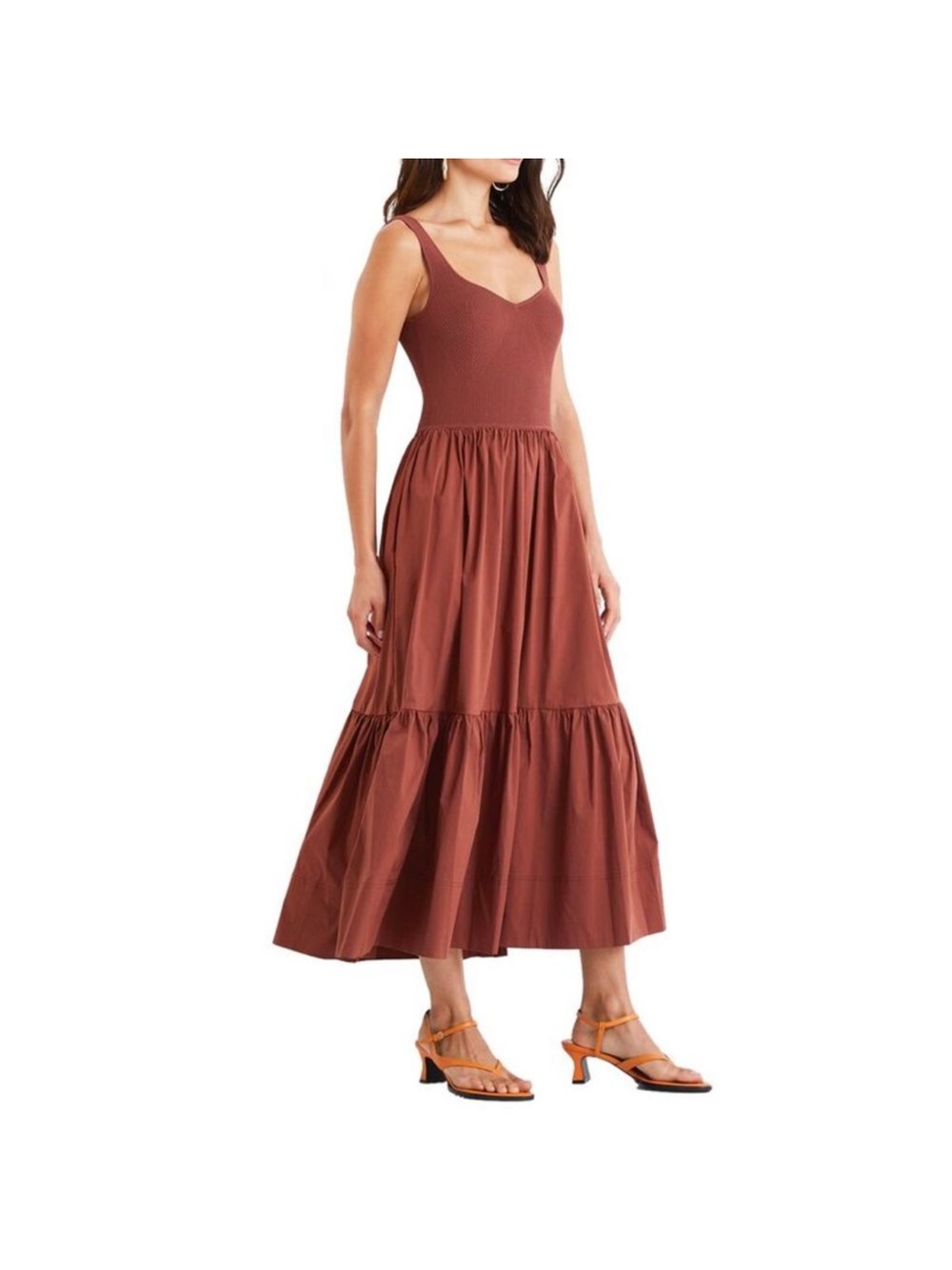 TANYA TAYLOR
Josephina Tiered Sleeveless Maxi Combo Dress